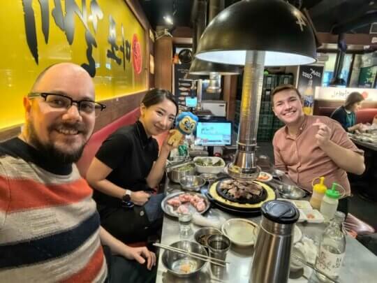 Korean BBQ with Dana, Alex and Manu