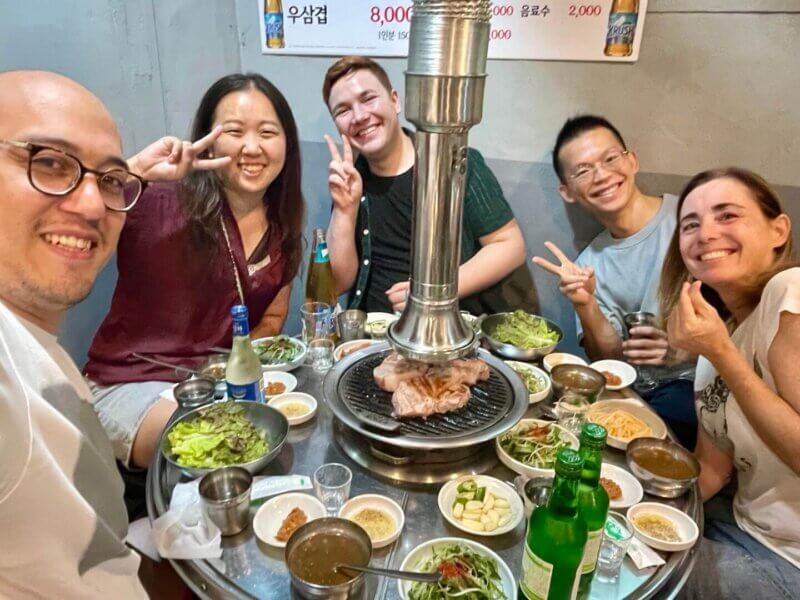 Korean BBQ after class