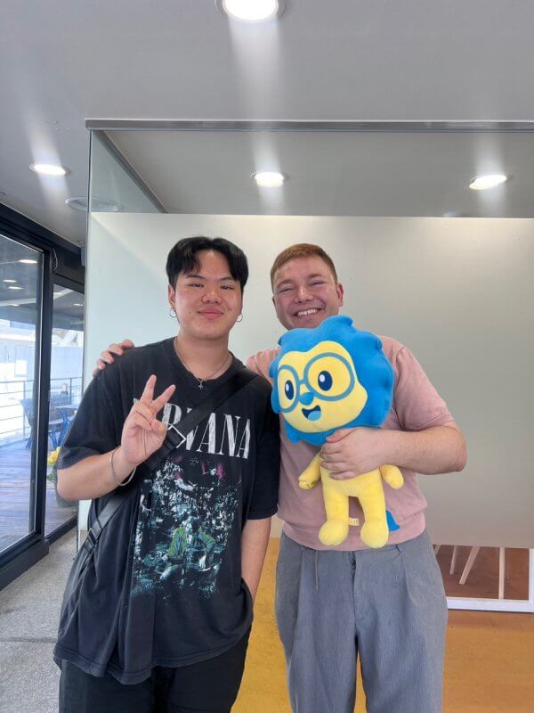 LTL Seoul School. Student Ian with Manu